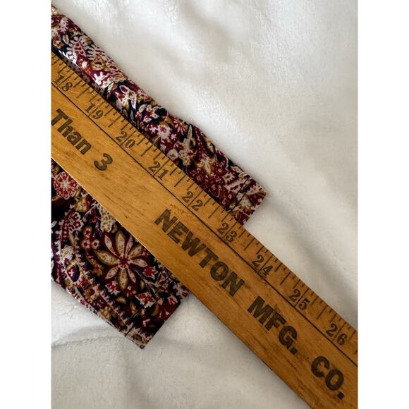 Lucky Brand 3X Top Tunic Shirt Floral Blue Gold Burgundy Boho Peasant LagenLook - Picture 10 of 10